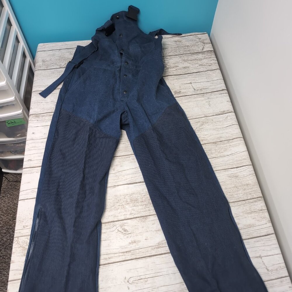 Vintage Leathers by Gretchen Denim Double Front Overalls